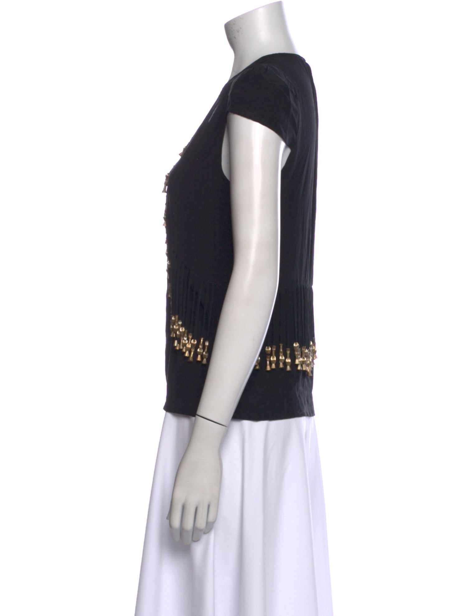 Maje Silk Scoop Neck Top