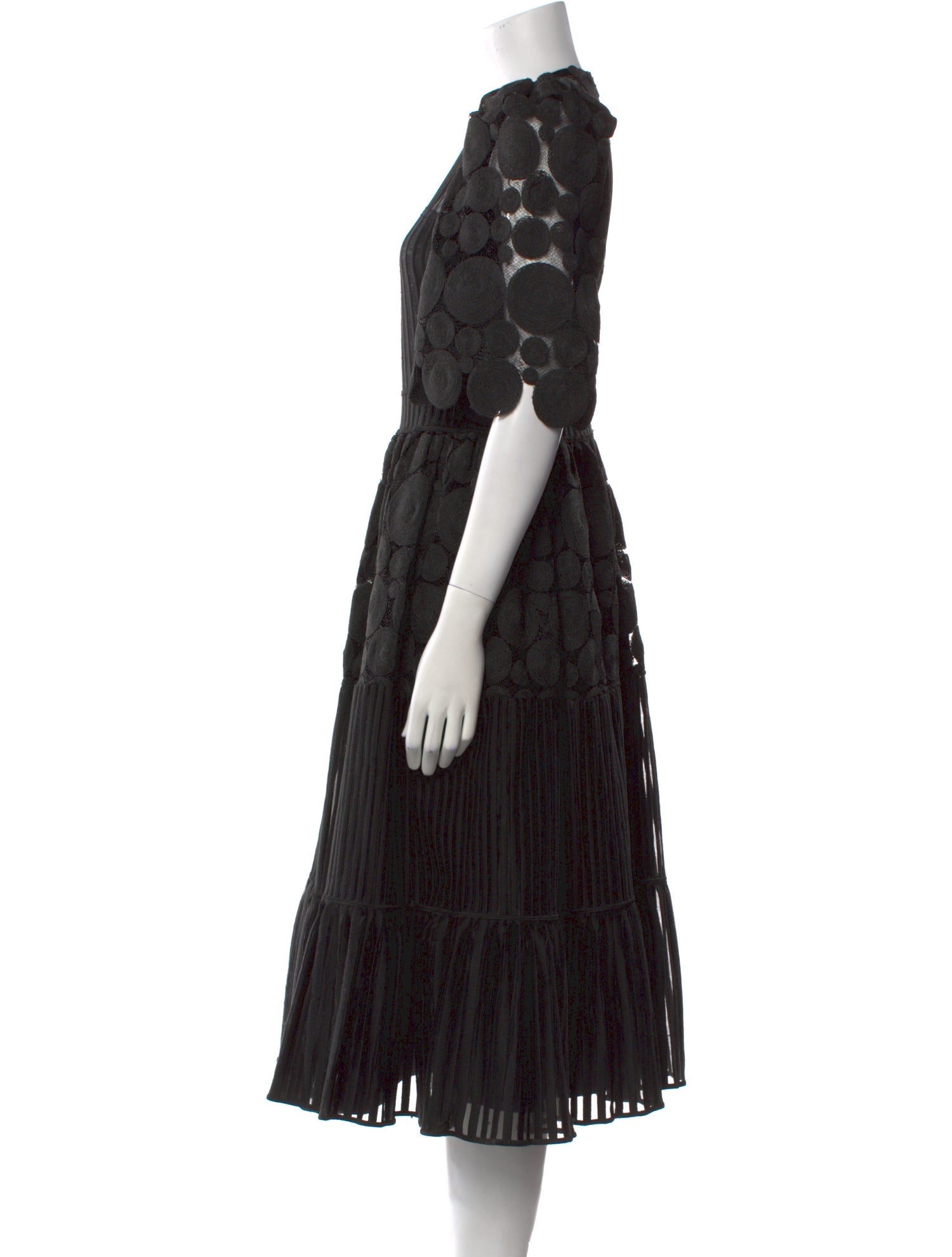 Maje Striped Midi Length Dress