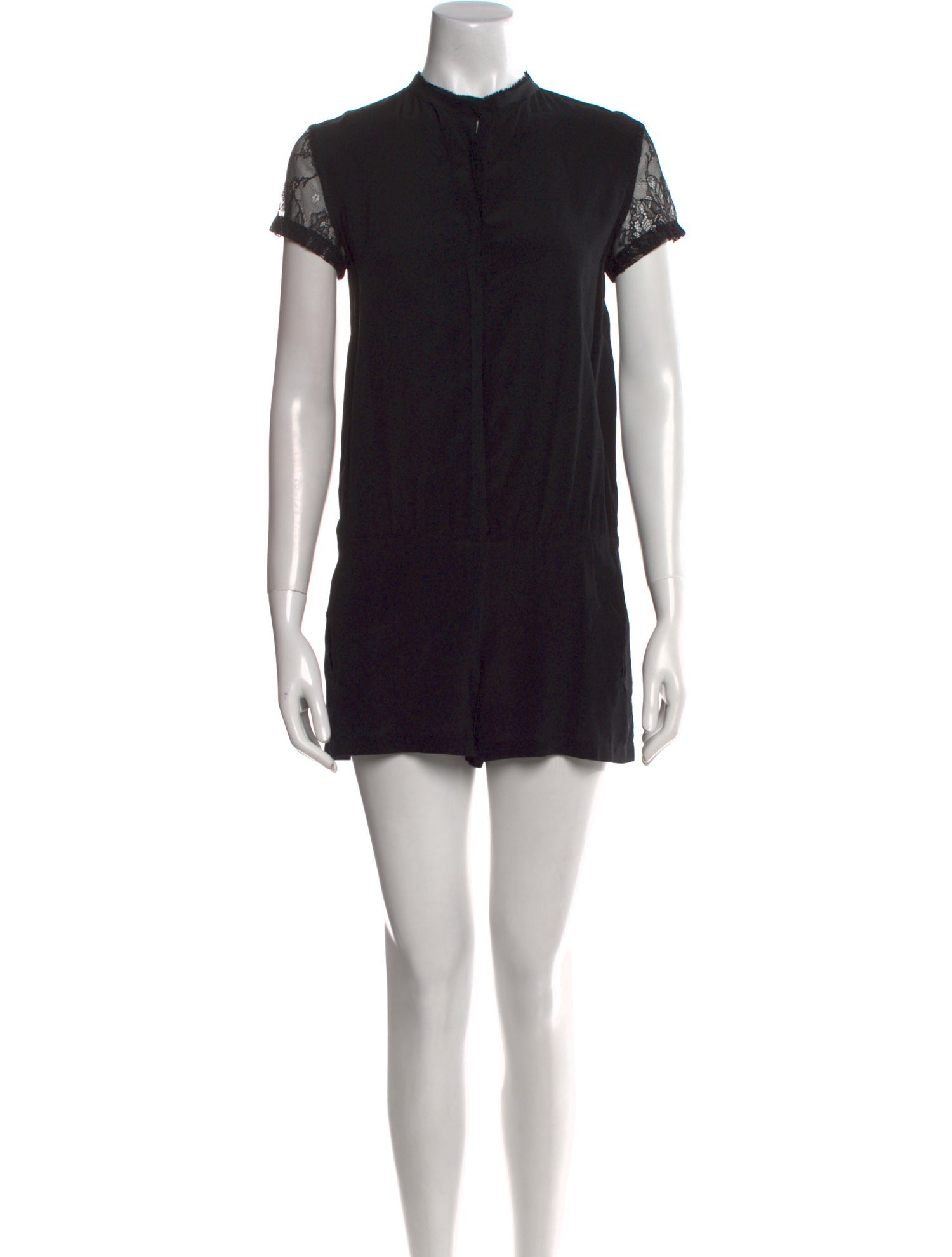 Maje Silk Crew Neck Romper