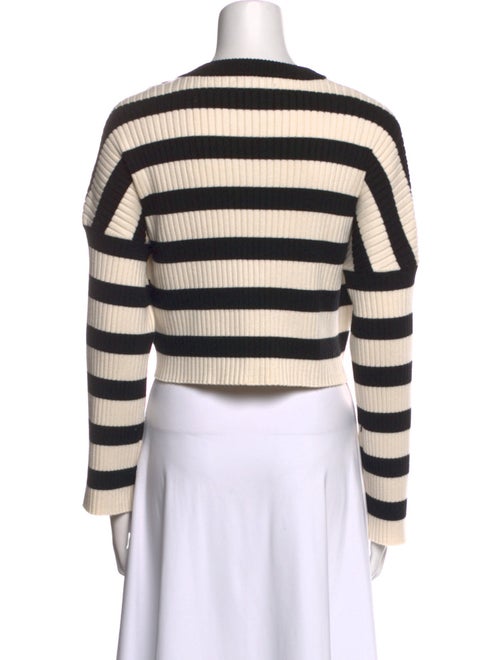 Maje Striped Crew Neck Crop Top