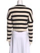 Maje Striped Crew Neck Crop Top