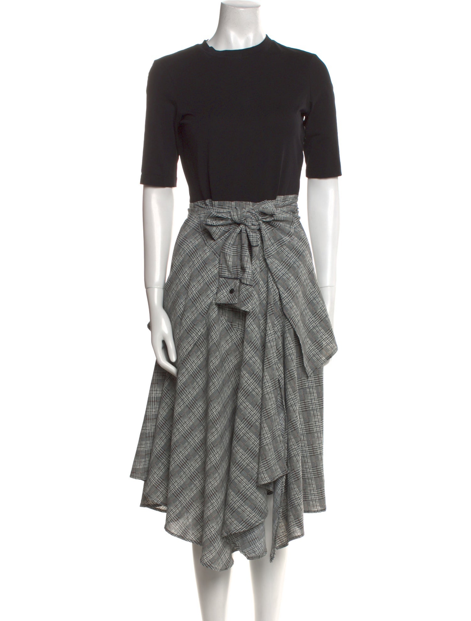 Maje Crew Neck Midi Length Dress