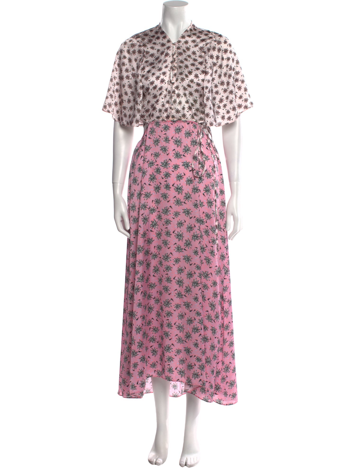 Maje Floral Print Long Dress