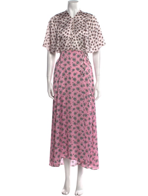 Maje Floral Print Long Dress