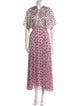 Maje Floral Print Long Dress