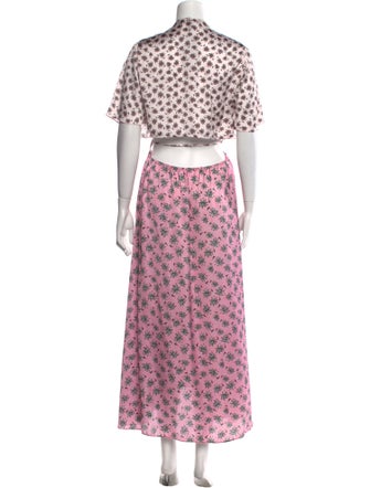 Maje Floral Print Long Dress