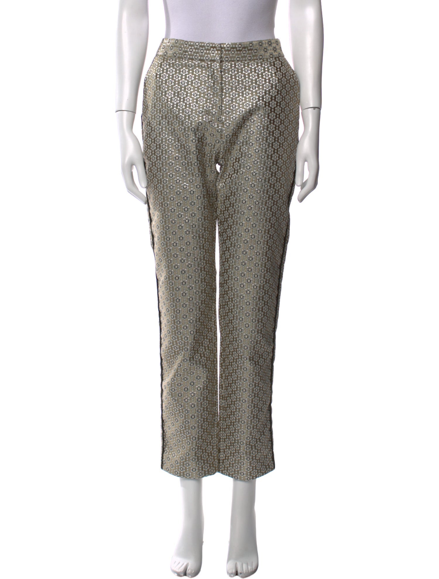 Maje Printed Straight Leg Pants