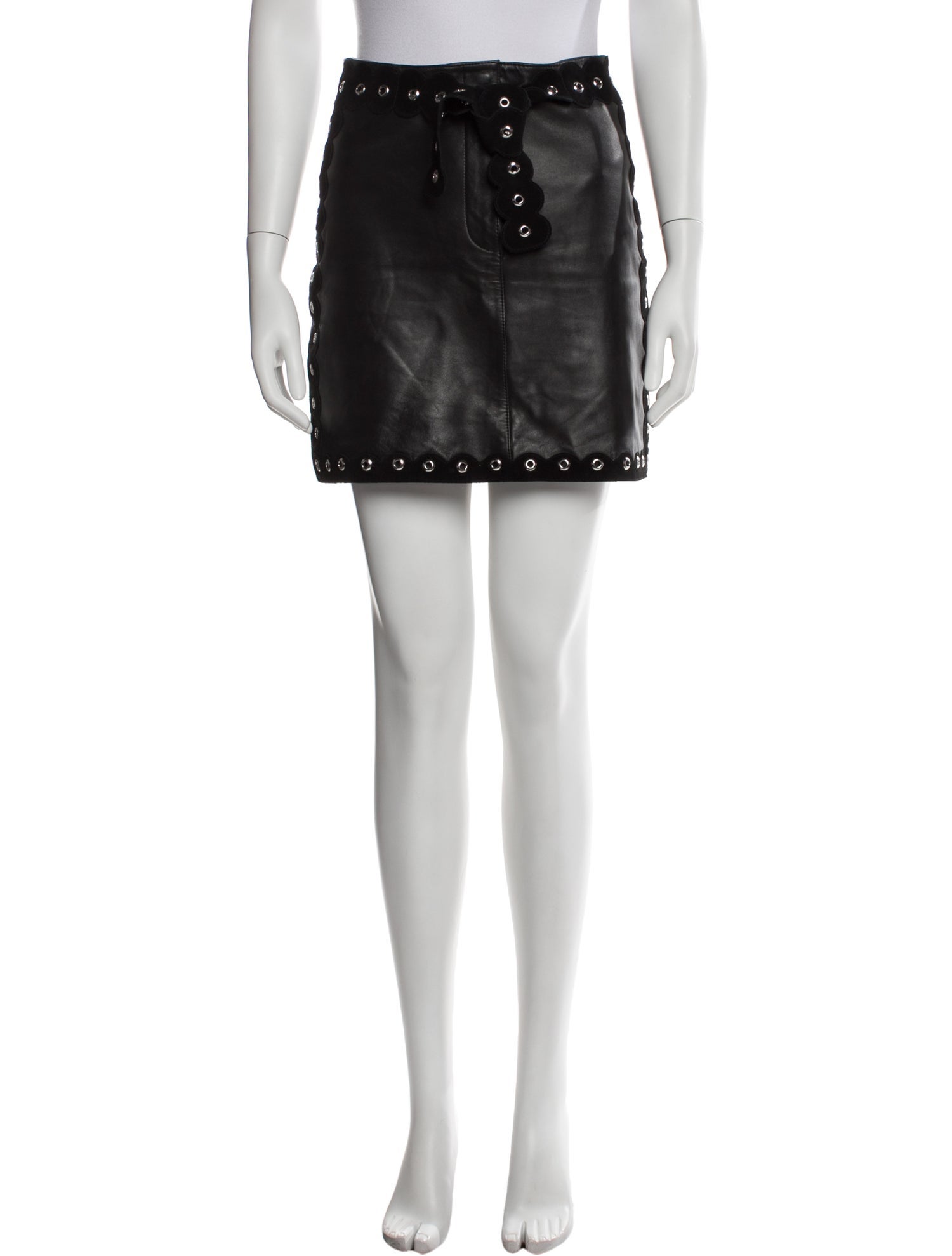 Maje Leather Mini Skirt