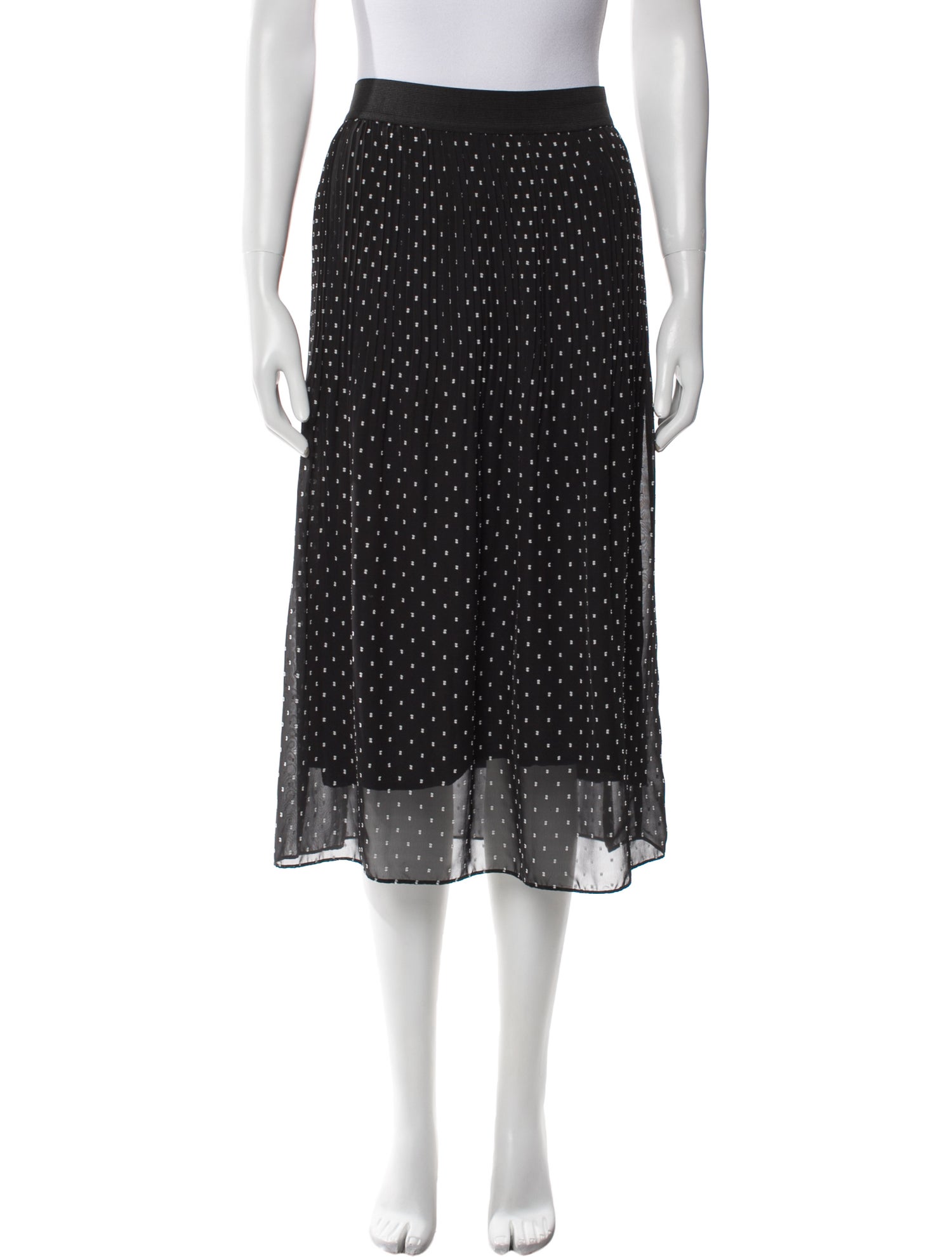 Maje Printed Midi Length Skirt