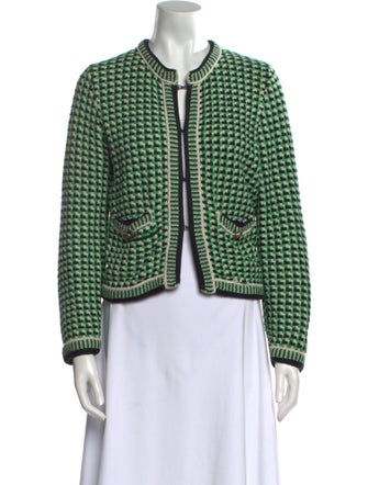 Maje Printed Crew Neck Sweater