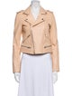 Maje Lamb Leather Biker Jacket