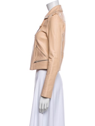 Maje Lamb Leather Biker Jacket