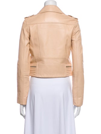 Maje Lamb Leather Biker Jacket