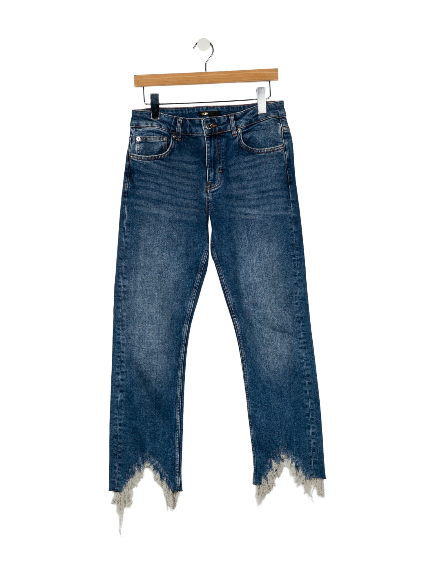 Maje Mid-Rise Straight Leg Jeans