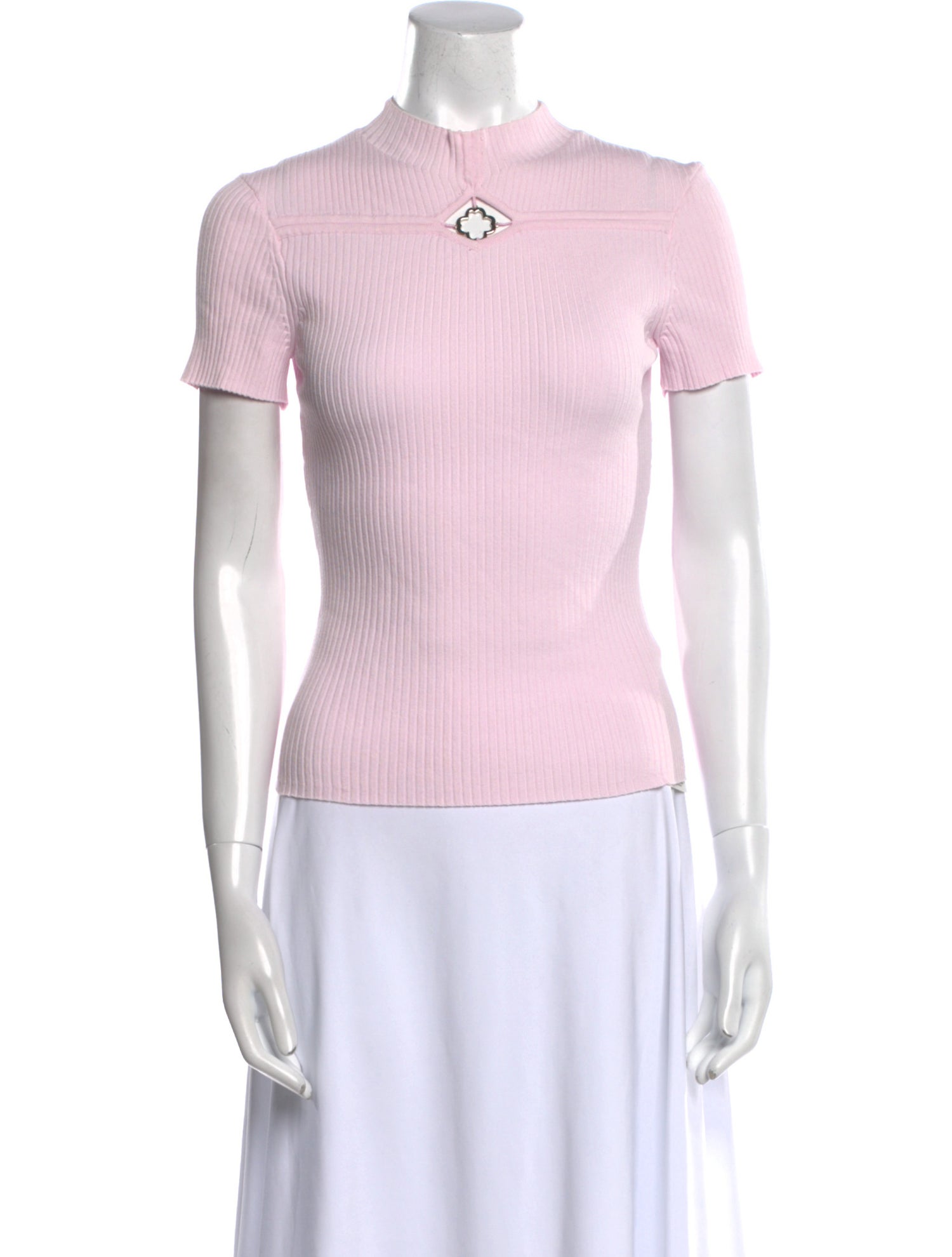 Maje Mock Neck Short Sleeve Polo w/ Tags