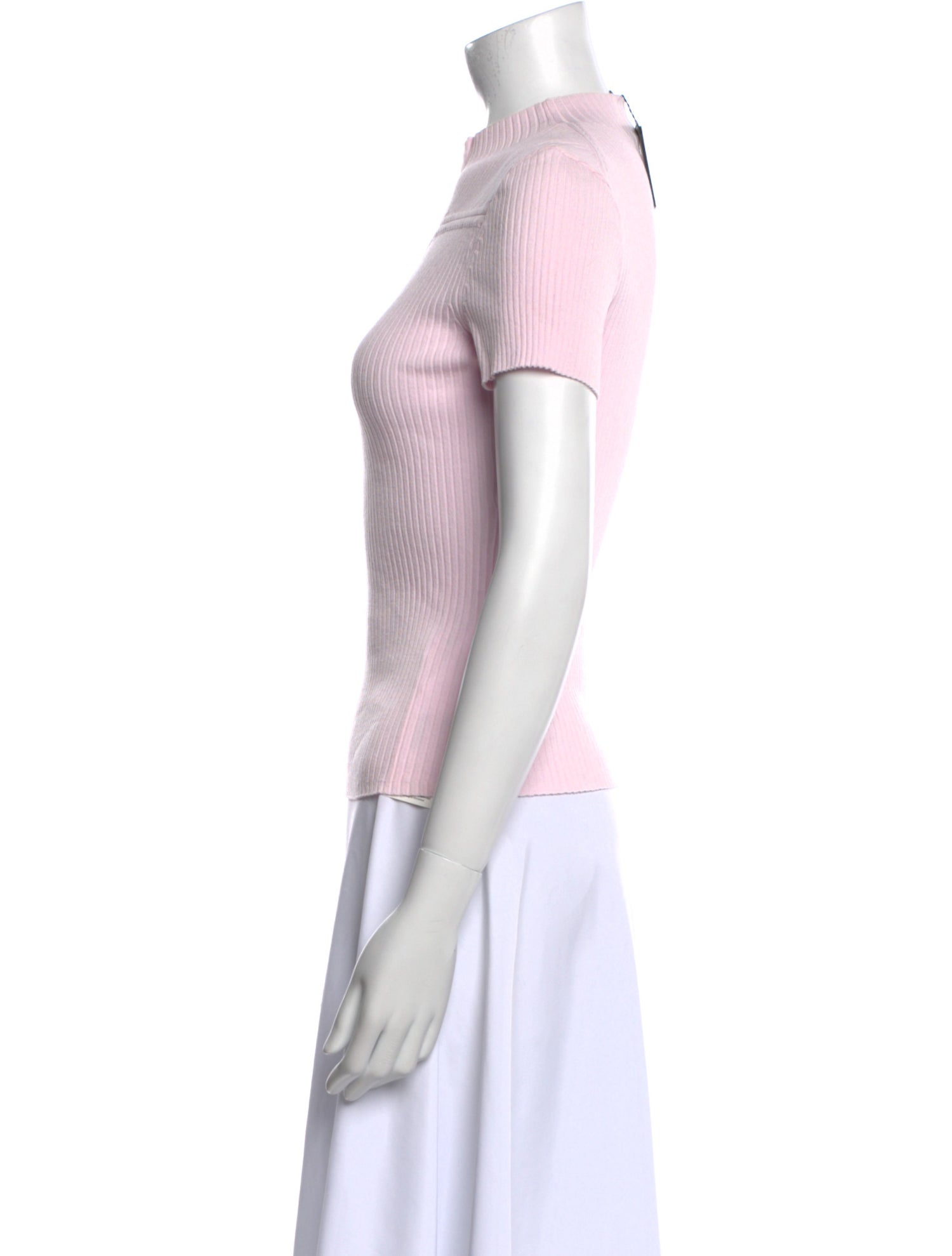 Maje Mock Neck Short Sleeve Polo w/ Tags