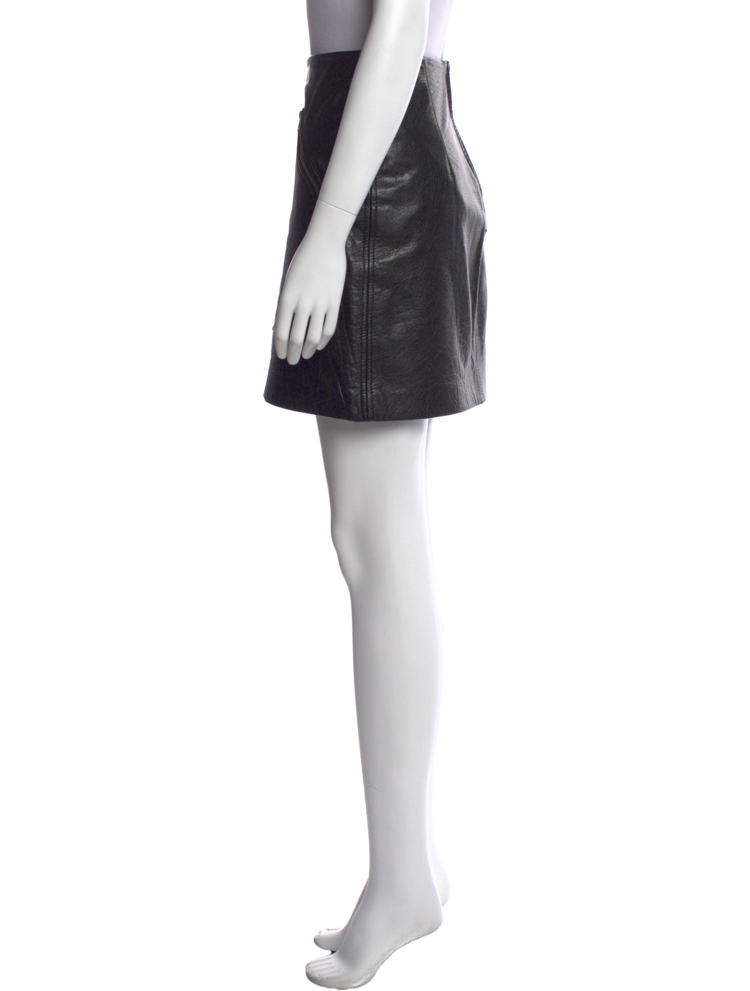 Maje Leather Mini Skirt