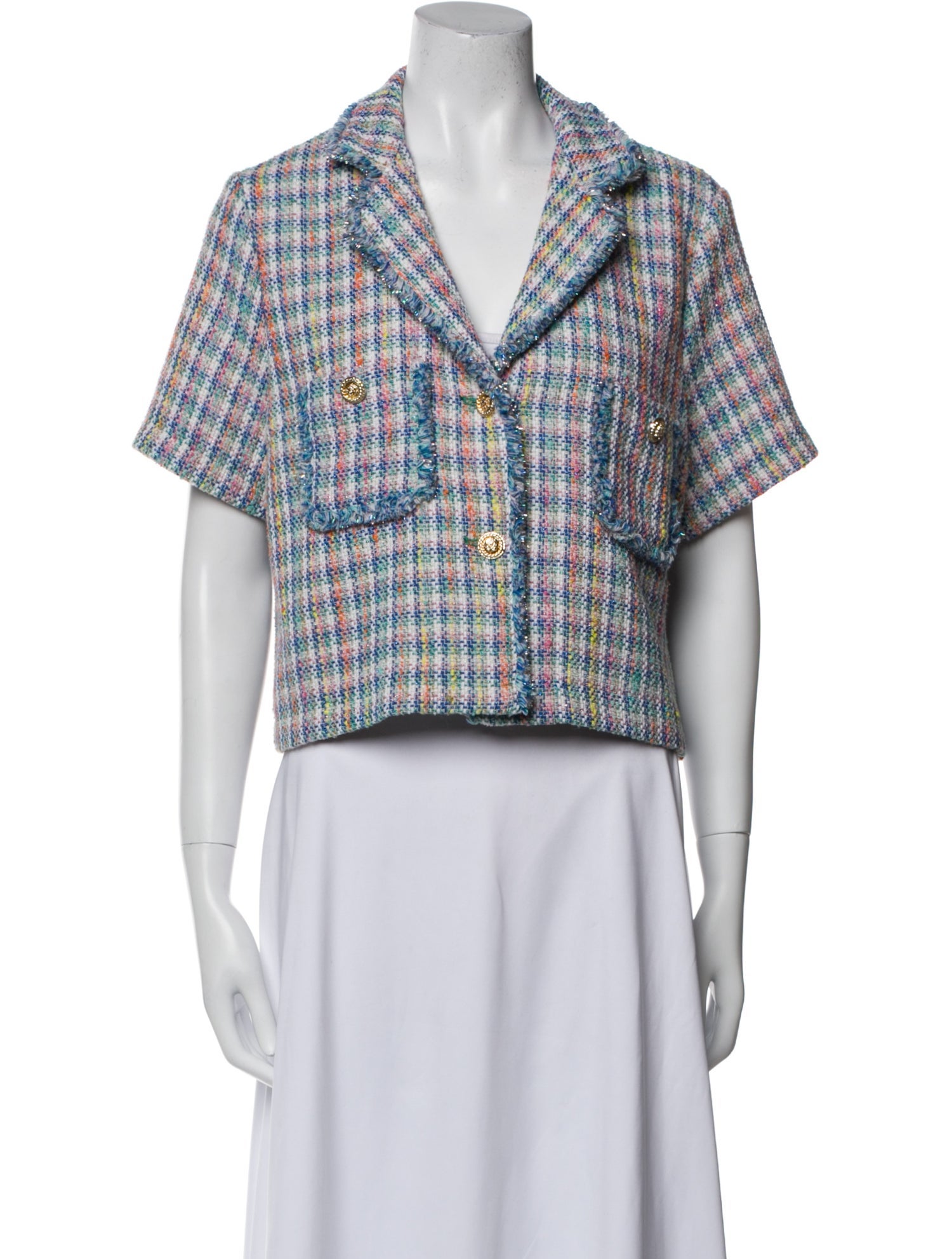 Maje Tweed Pattern Jacket