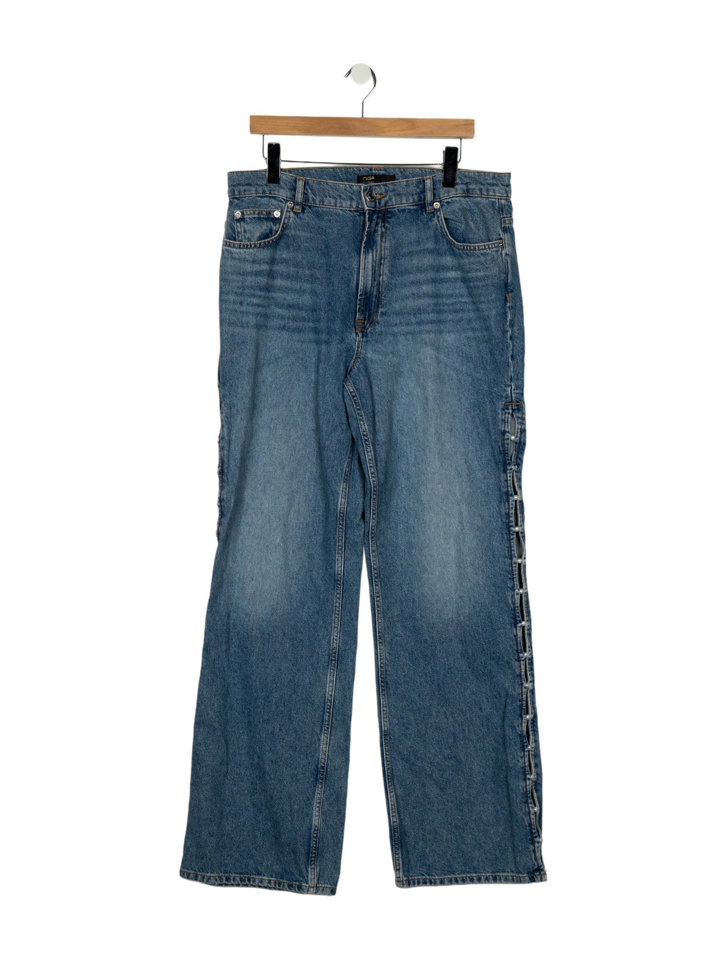 Maje High-Rise Wide Leg Jeans