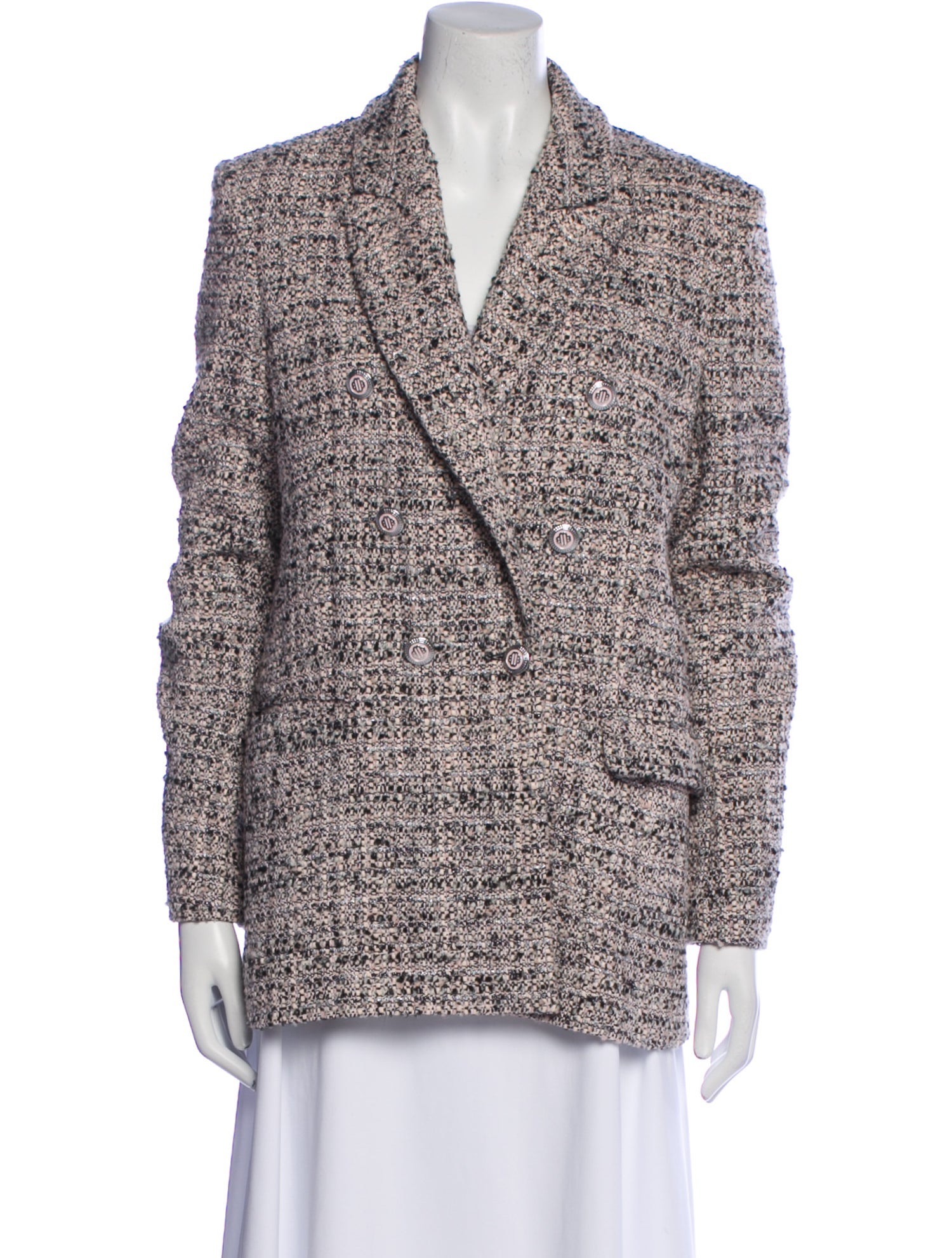 Maje Tweed Pattern Coat