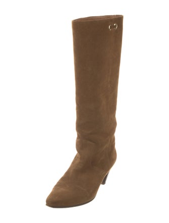 Maje Suede Riding Boots