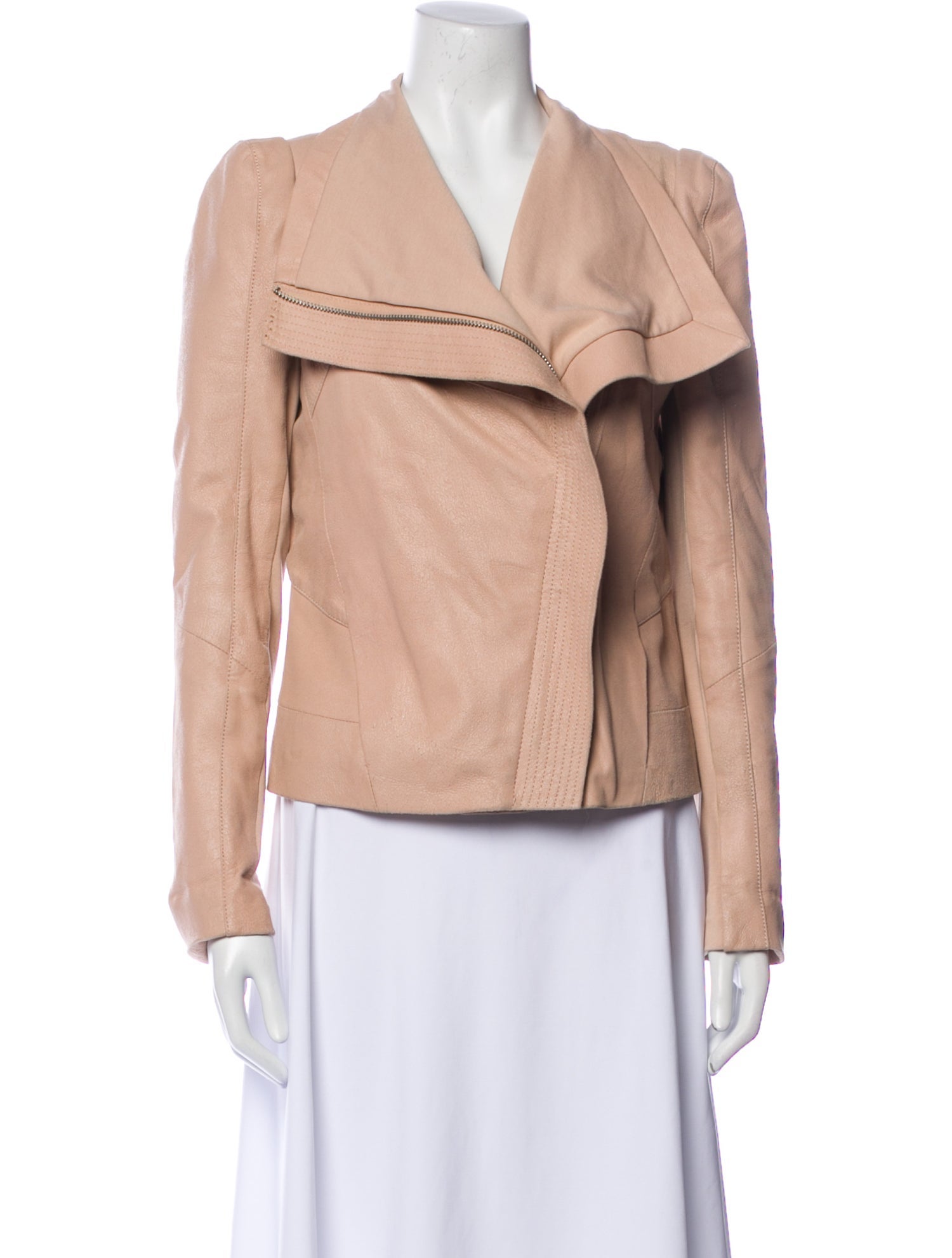 Maje Lamb Leather Biker Jacket