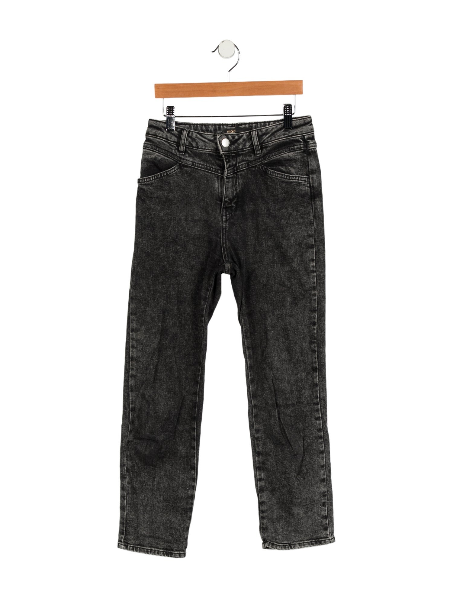 Maje Mid-Rise Straight Leg Jeans