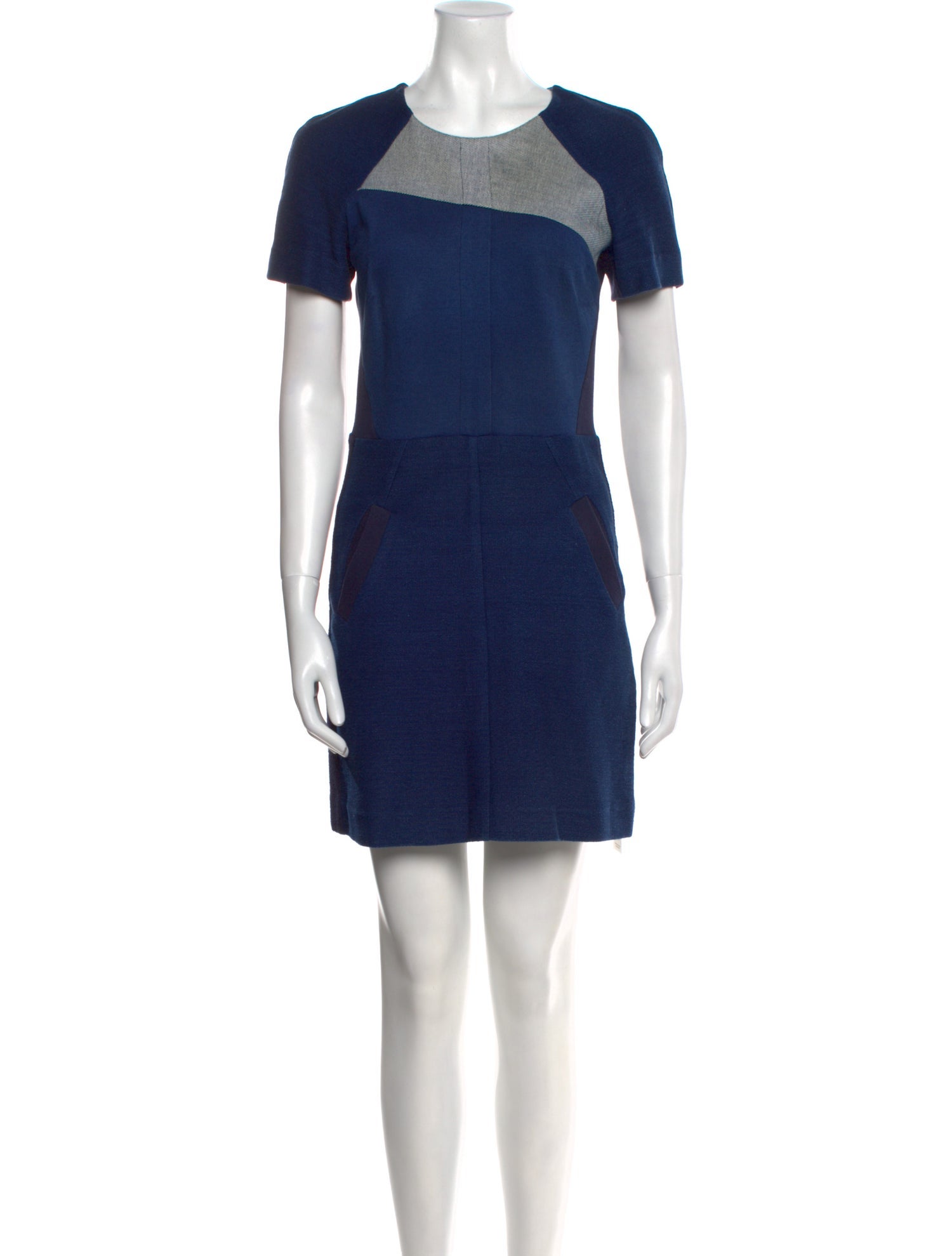 Maje Crew Neck Mini Dress