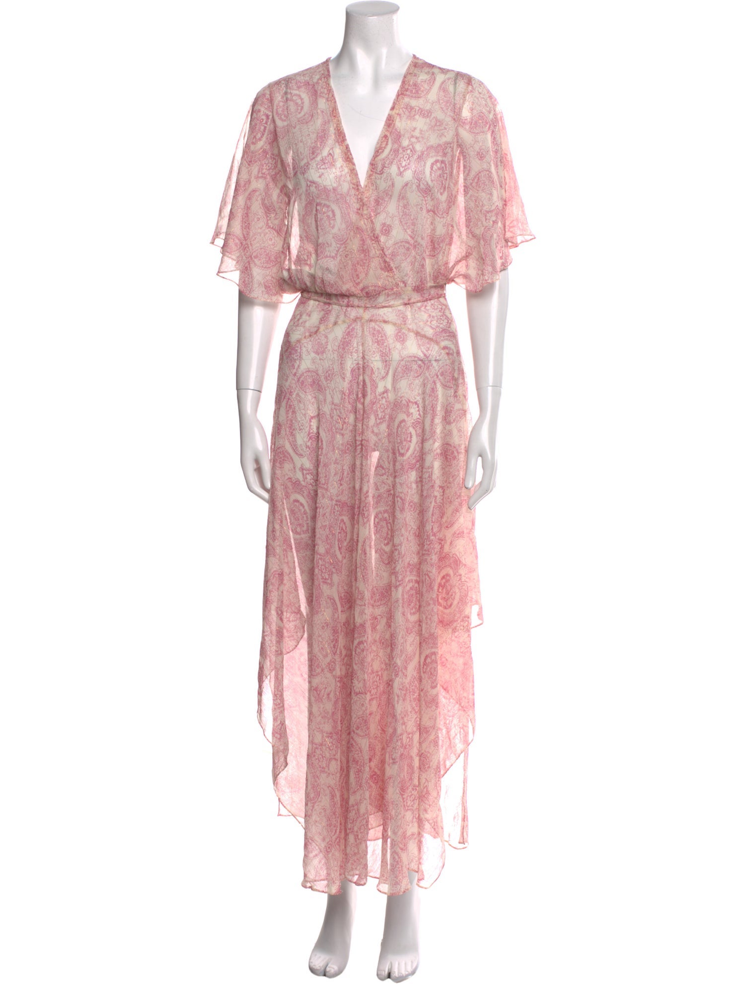 Maje Paisley Print Long Dress