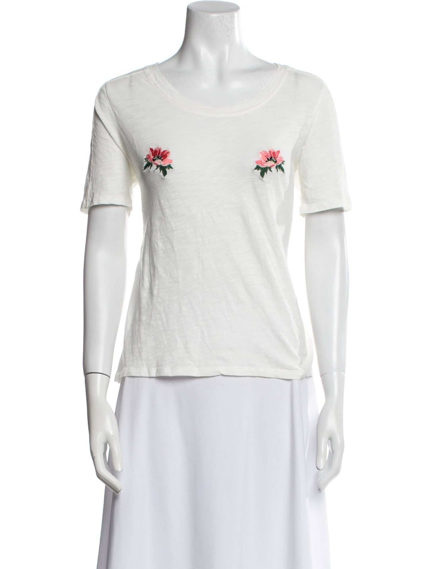 Maje Graphic Print Scoop Neck T-Shirt