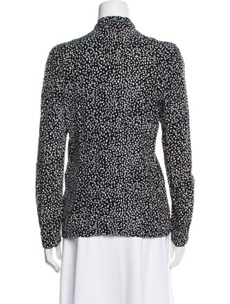 Maje Printed V-Neck Blouse