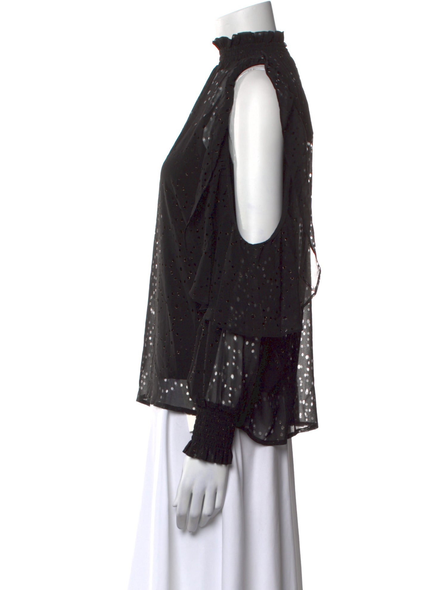 Maje Mock Neck Long Sleeve Blouse w/ Tags