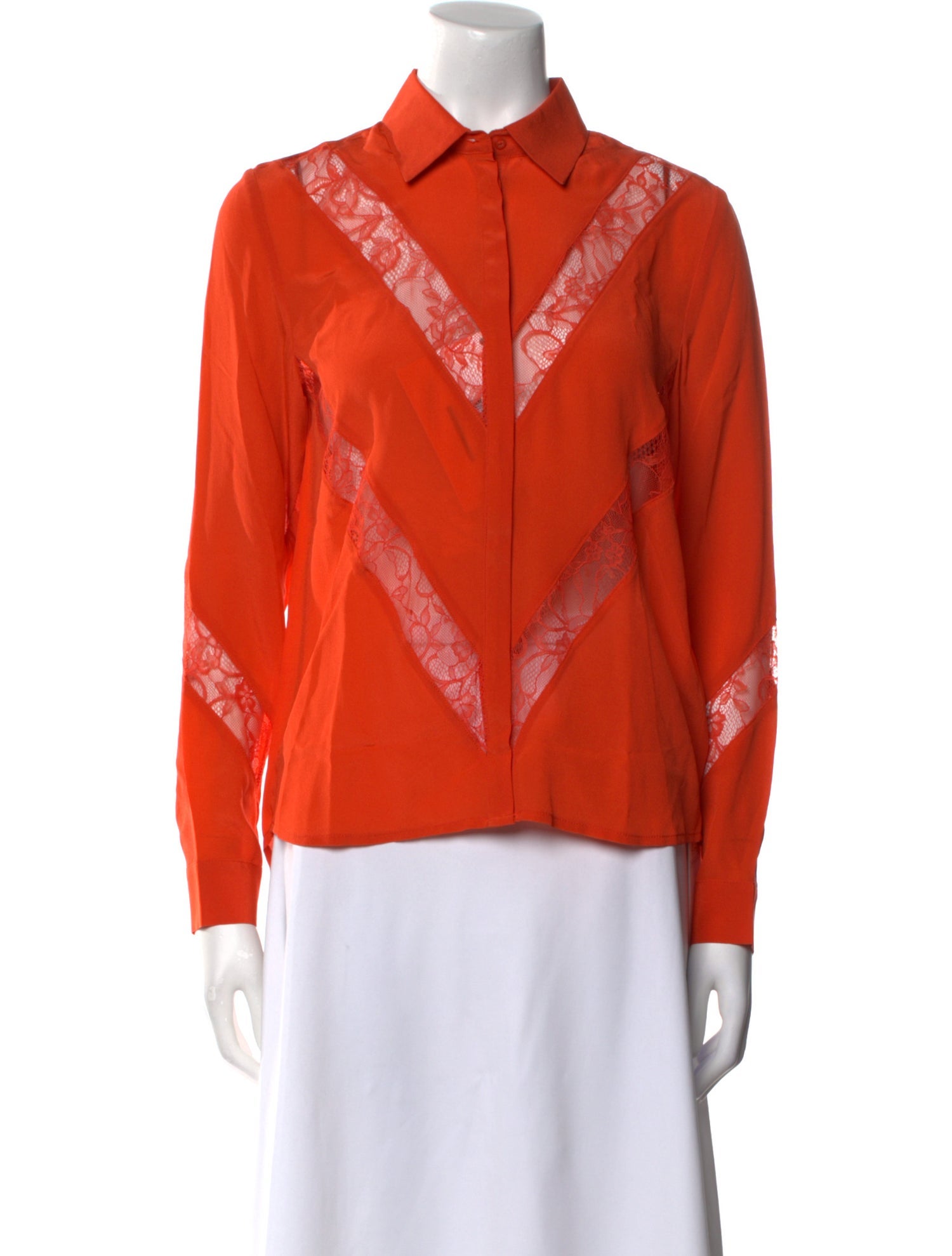 Maje Silk Printed Button-Up Top w/ Tags