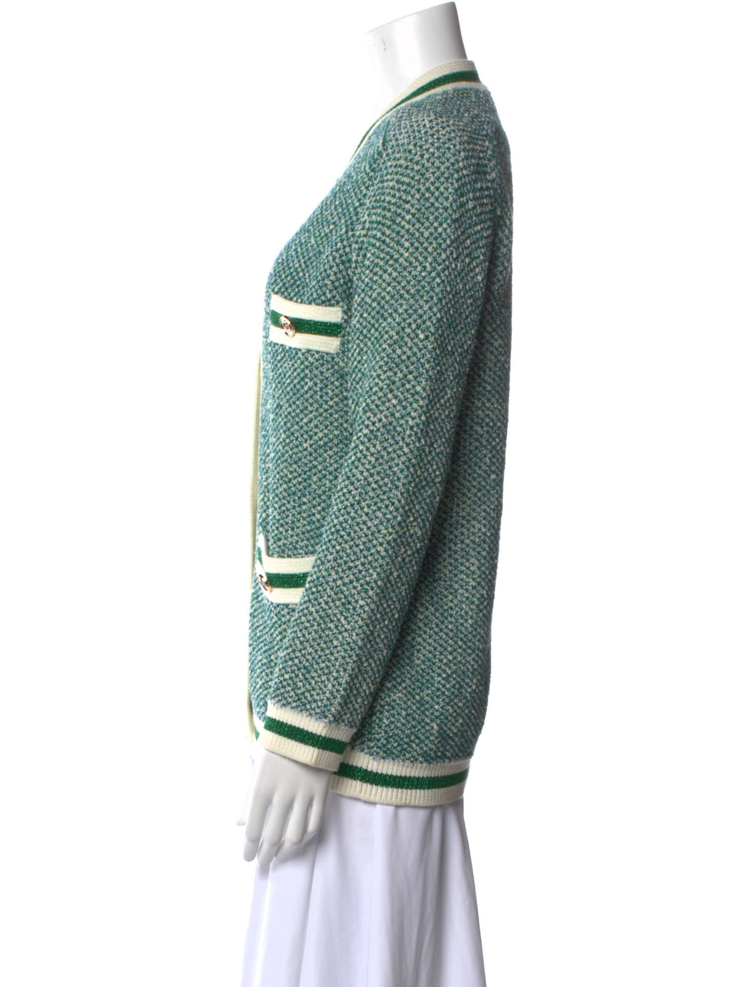 Maje Printed V-Neck Sweater