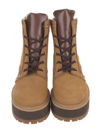 Maje Leather Combat Boots