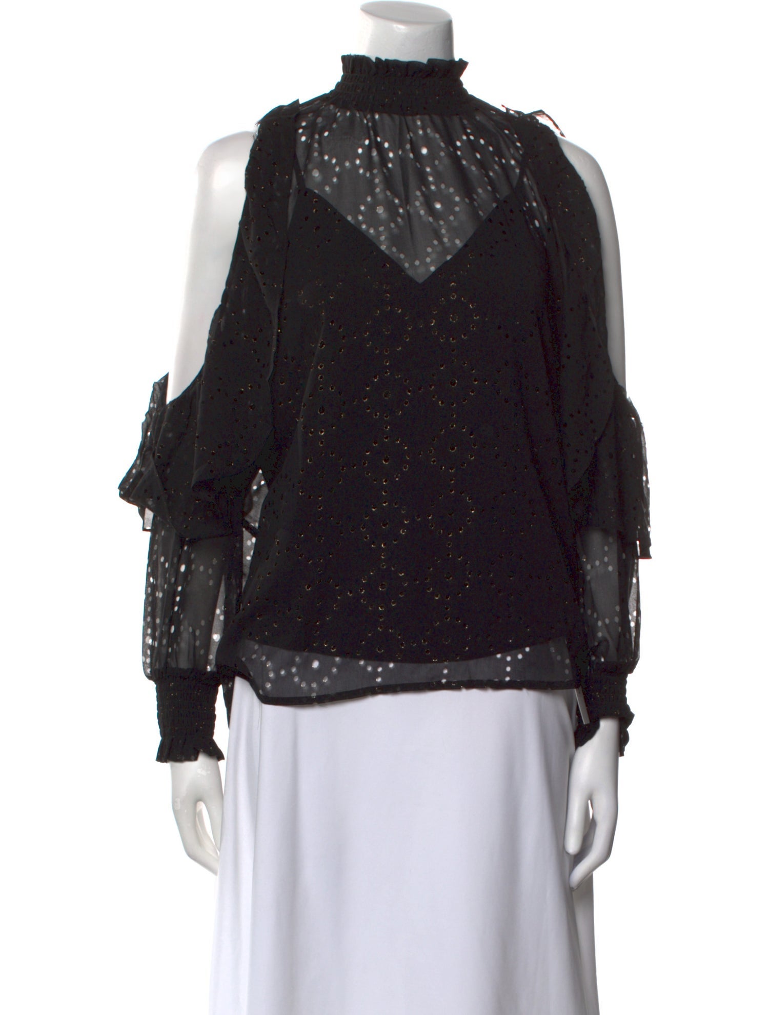 Maje Mock Neck Long Sleeve Blouse w/ Tags