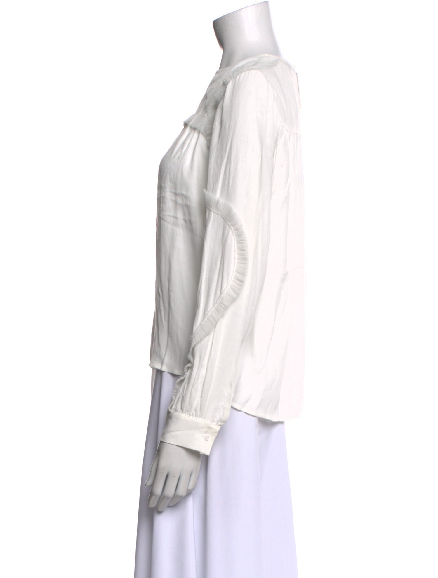 Maje Bateau Neckline Long Sleeve Blouse