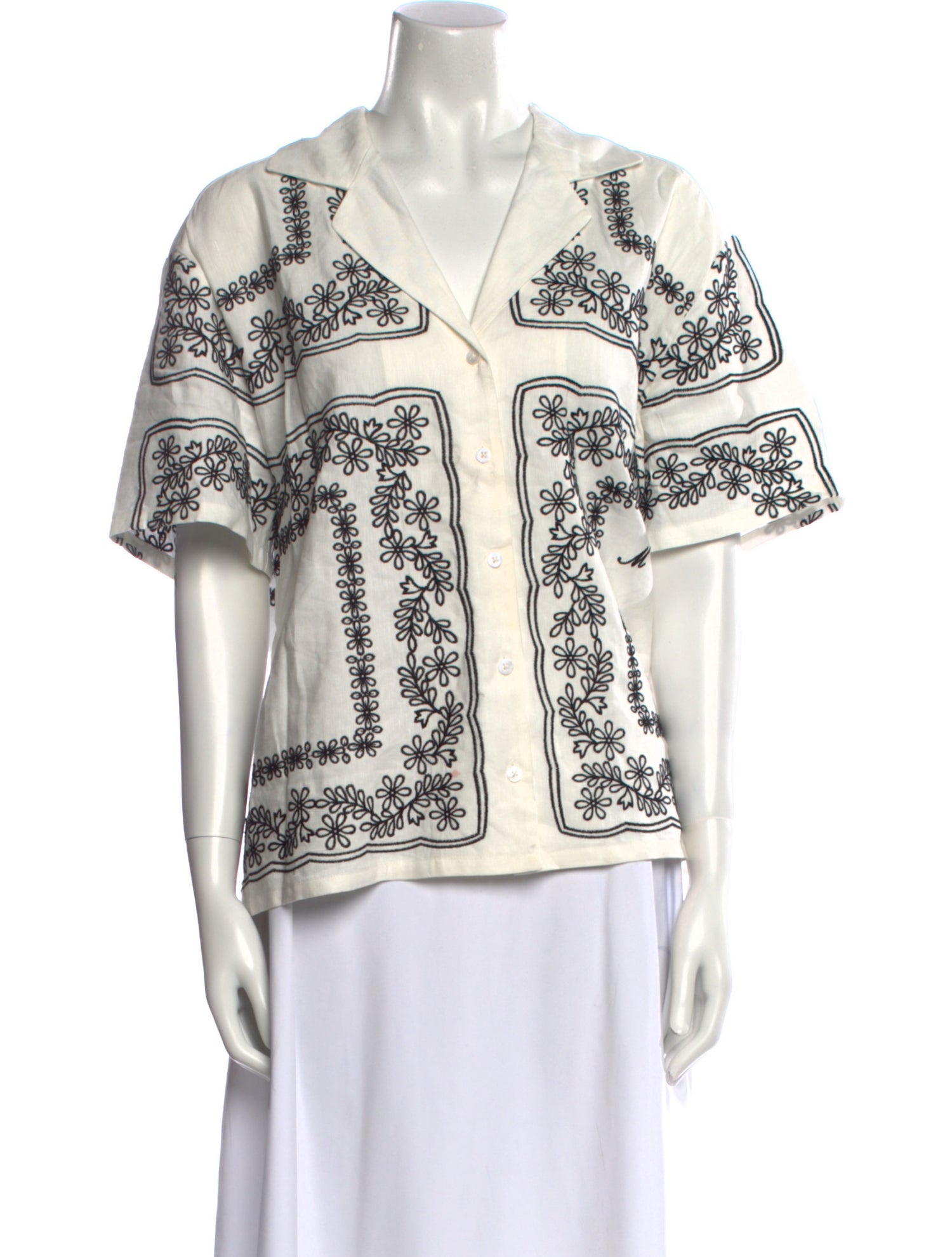 Maje Floral Print V-Neck Blouse