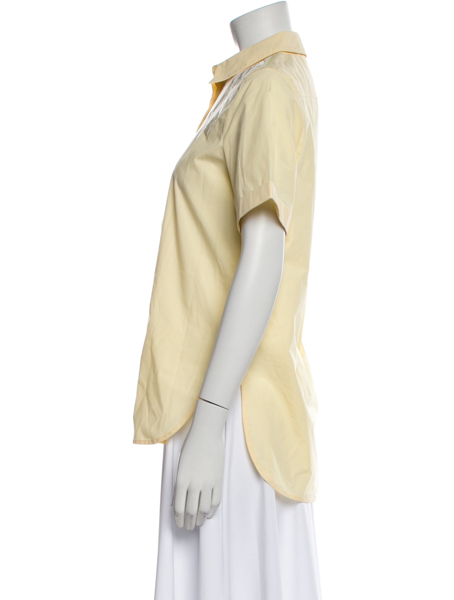 Maje Short Sleeve Button-Up Top