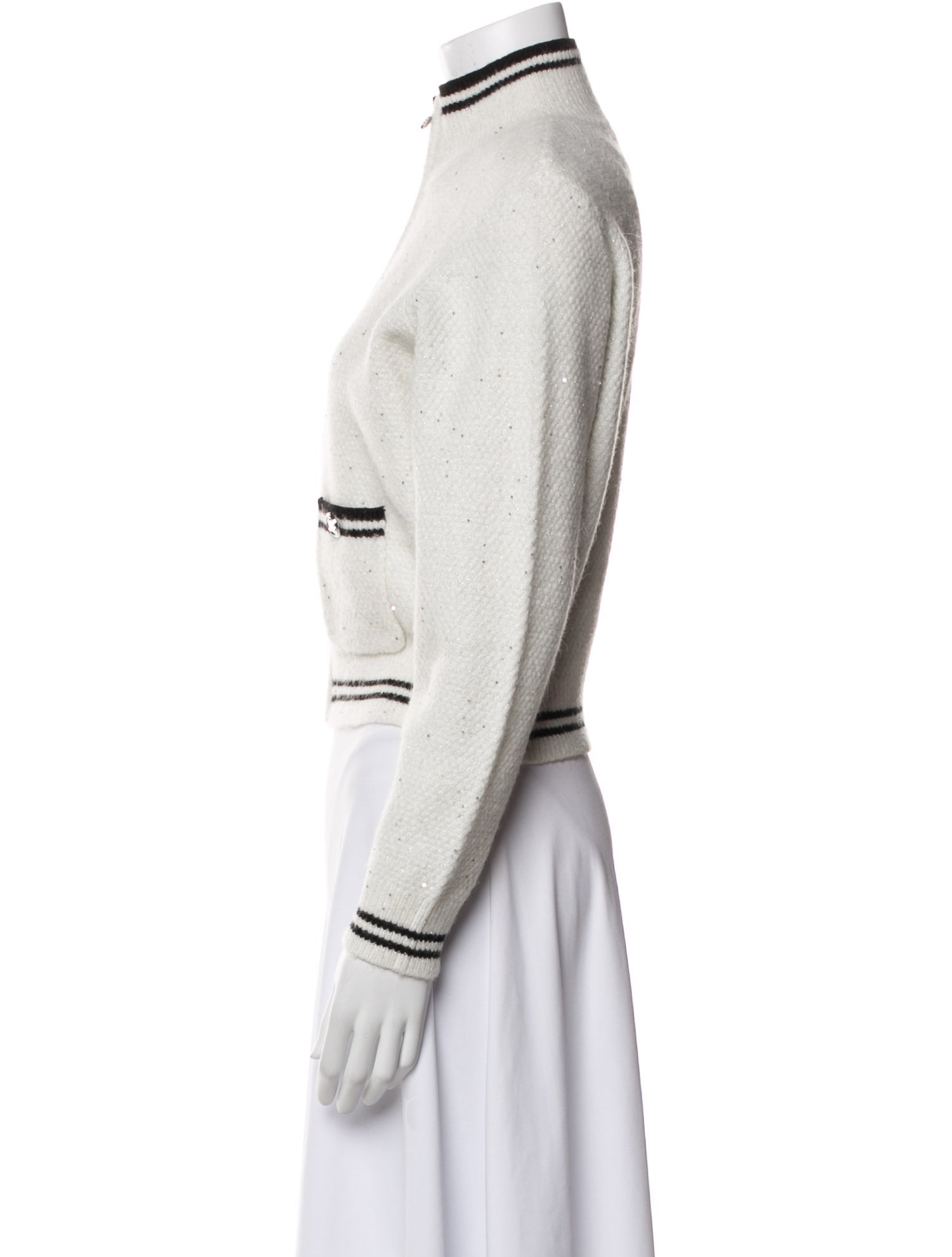 Maje Striped Bomber Jacket