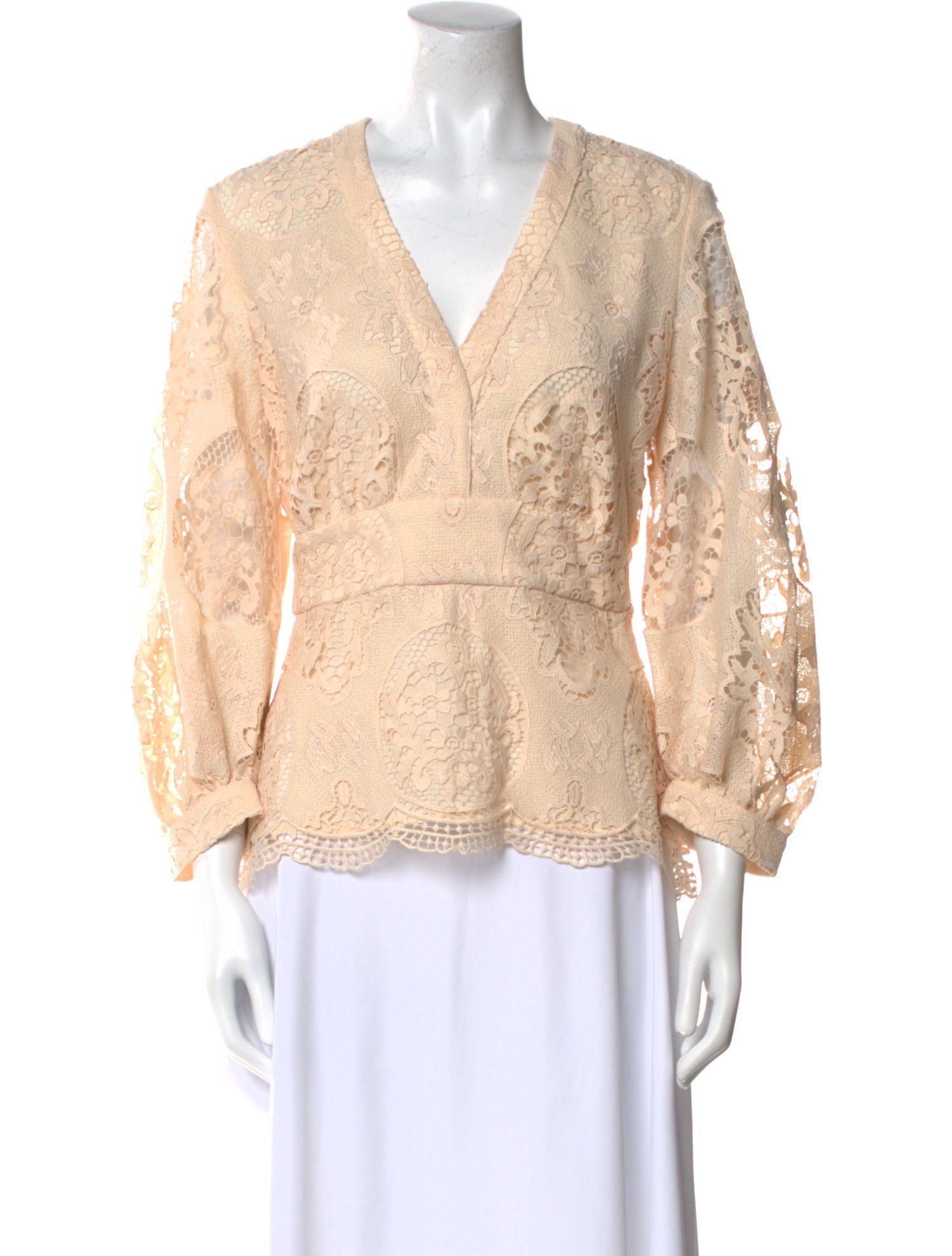 Maje Lace Pattern V-Neck Blouse w/ Tags