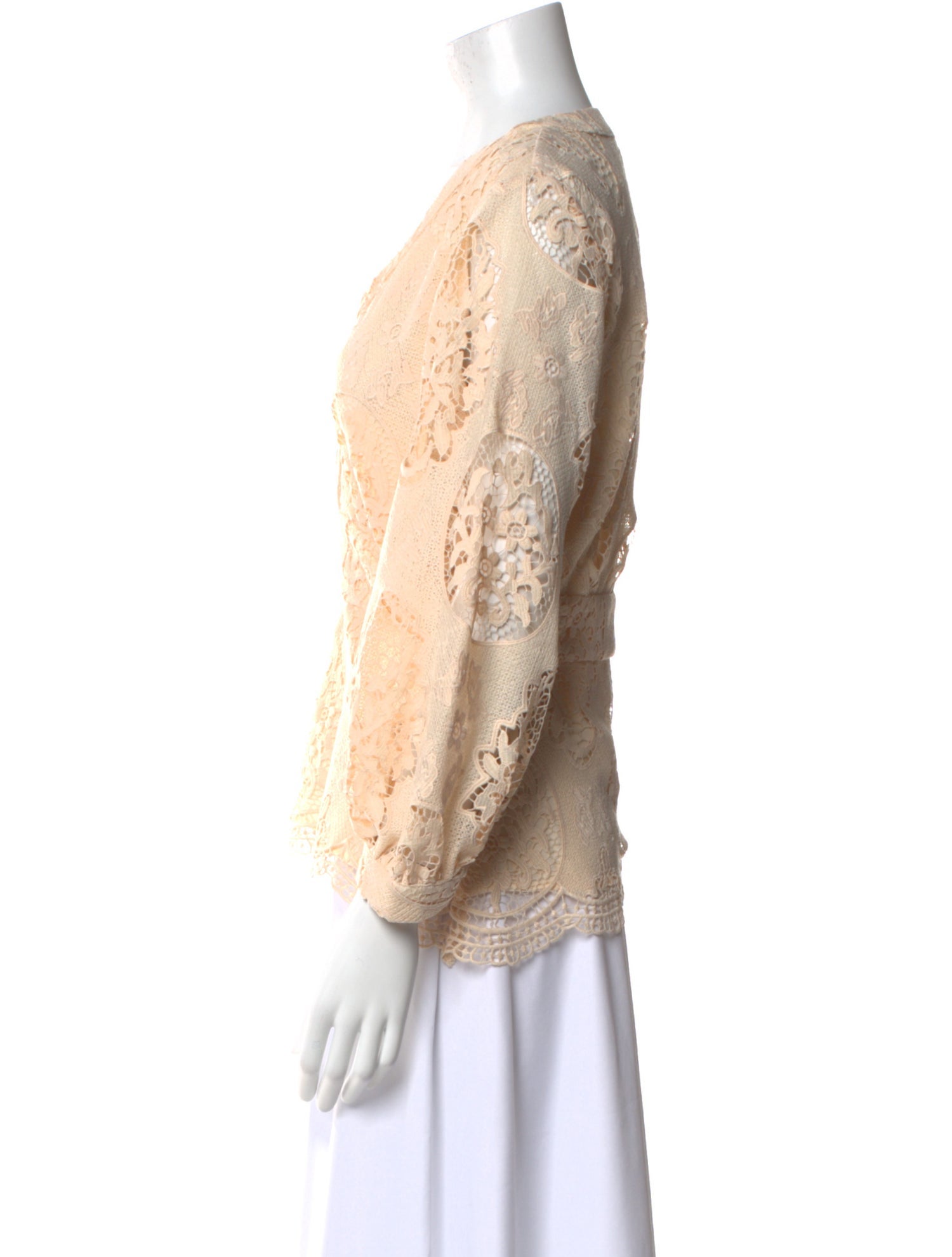 Maje Lace Pattern V-Neck Blouse w/ Tags