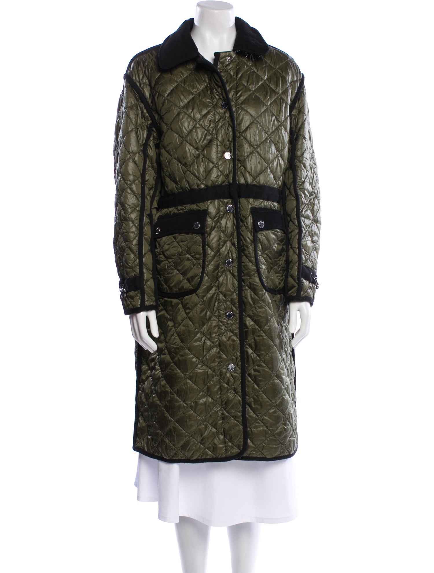 Maje Colorblock Pattern Faux Fur Coat
