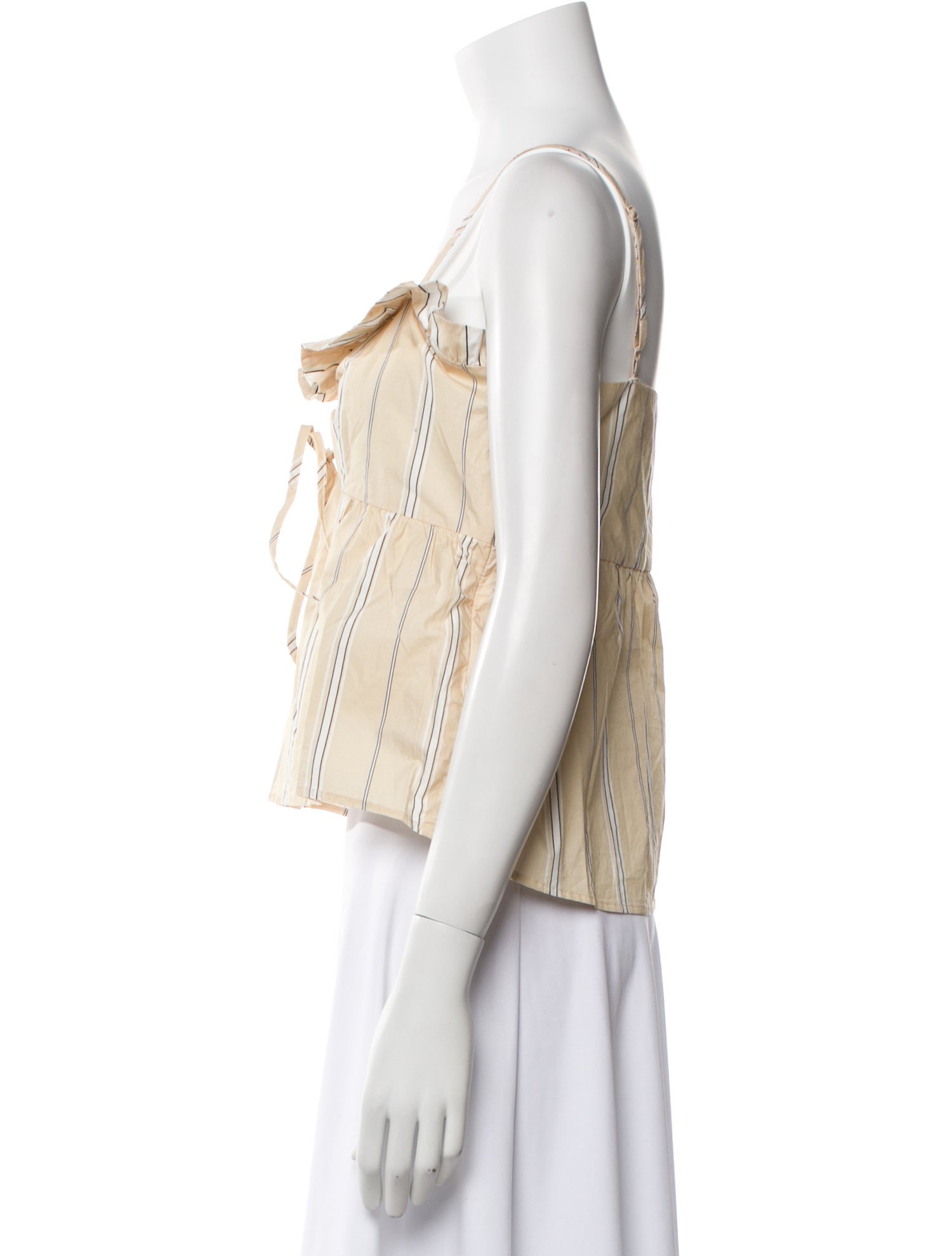 Maje Square Neckline Sleeveless Crop Top