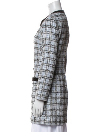 Maje Plaid Print Coat