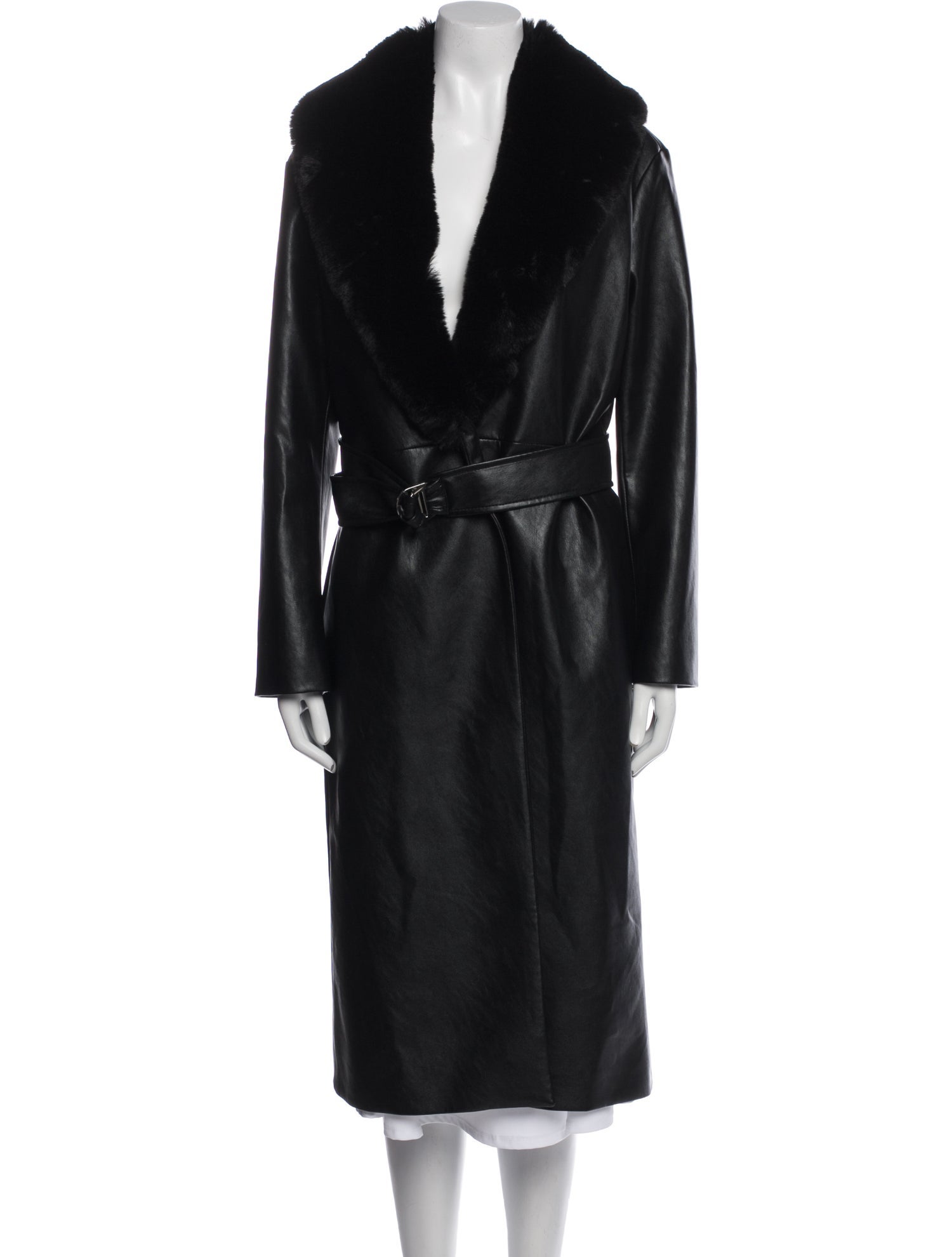 Maje Faux Leather Coat