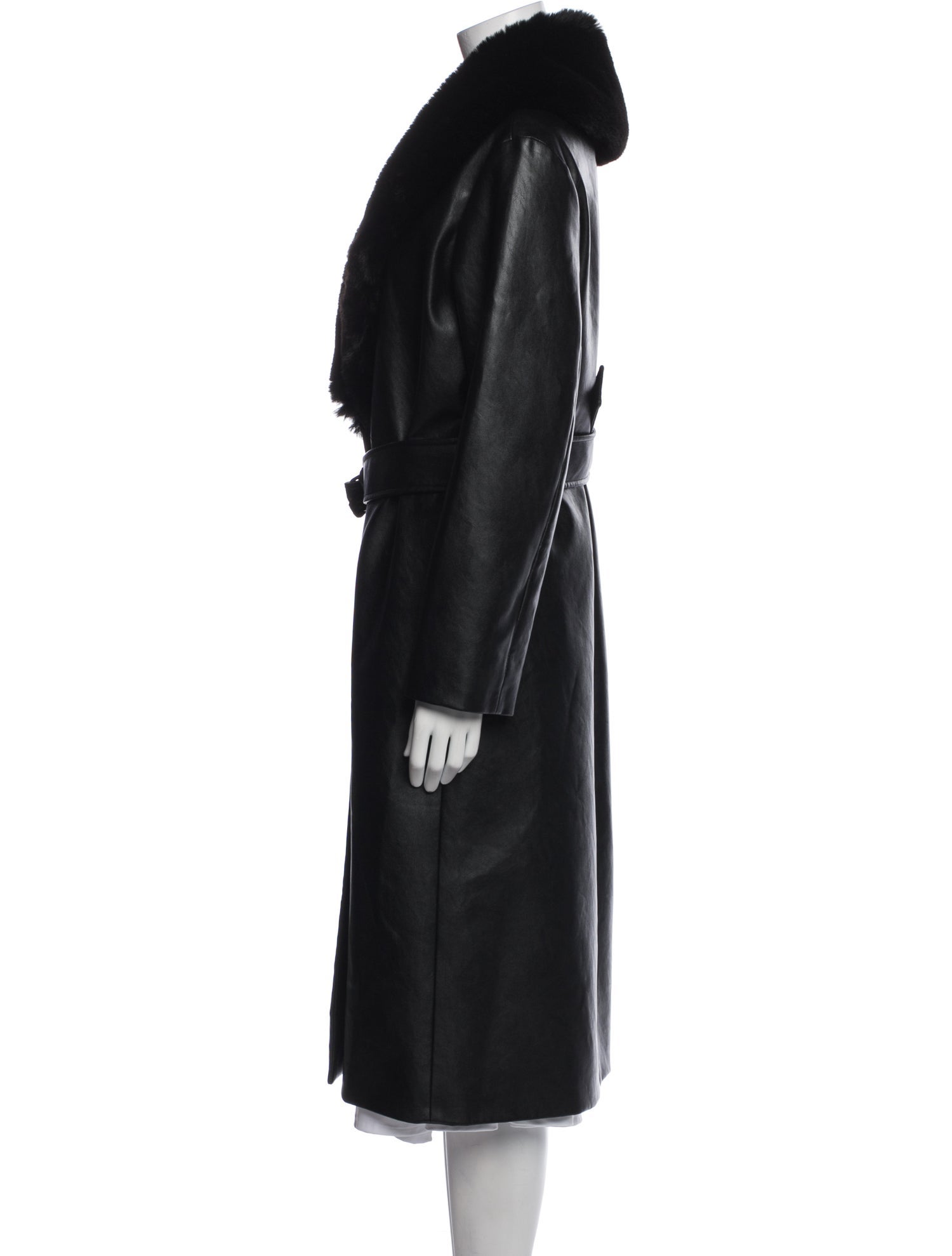 Maje Faux Leather Coat