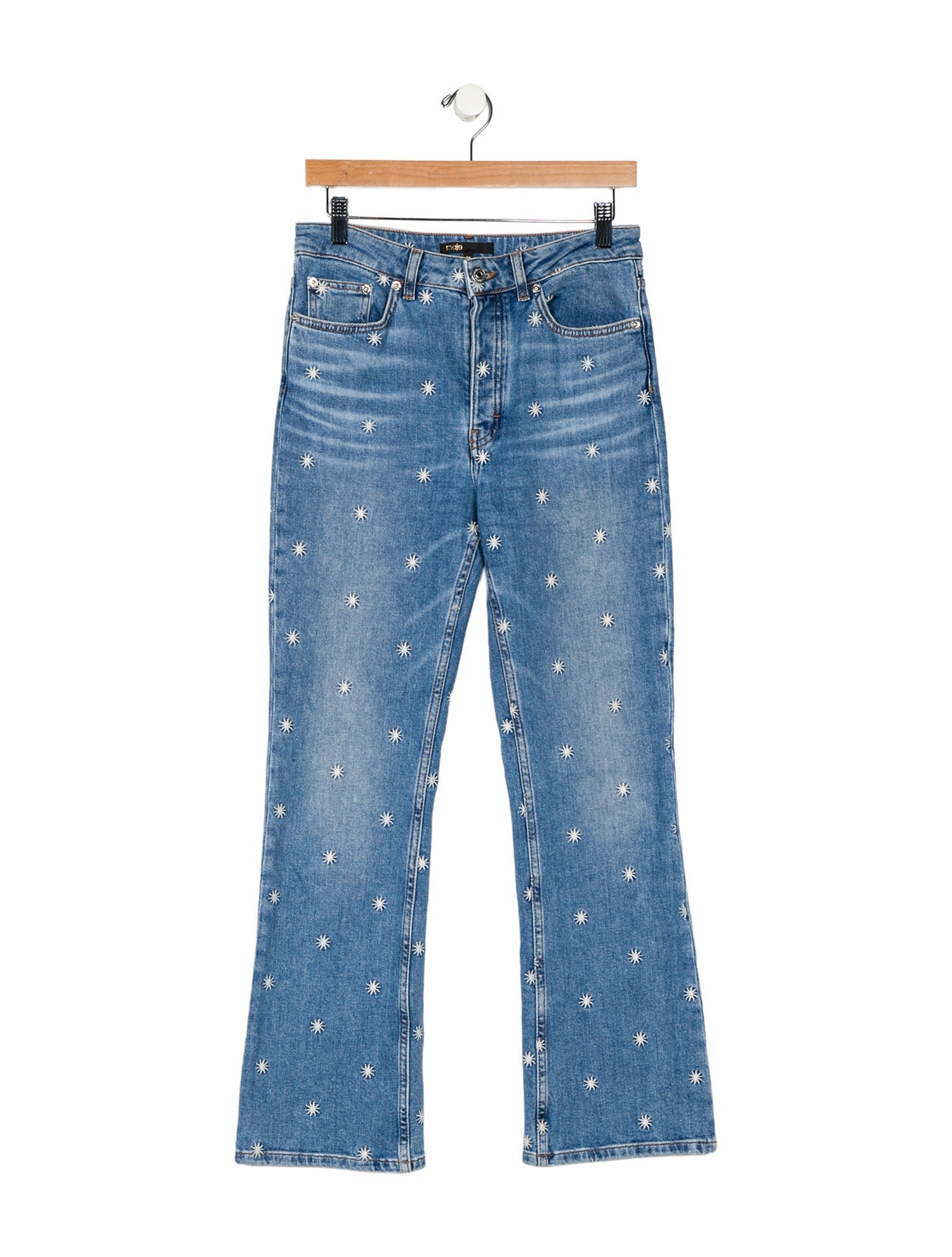 Maje Mid-Rise Straight Leg Jeans