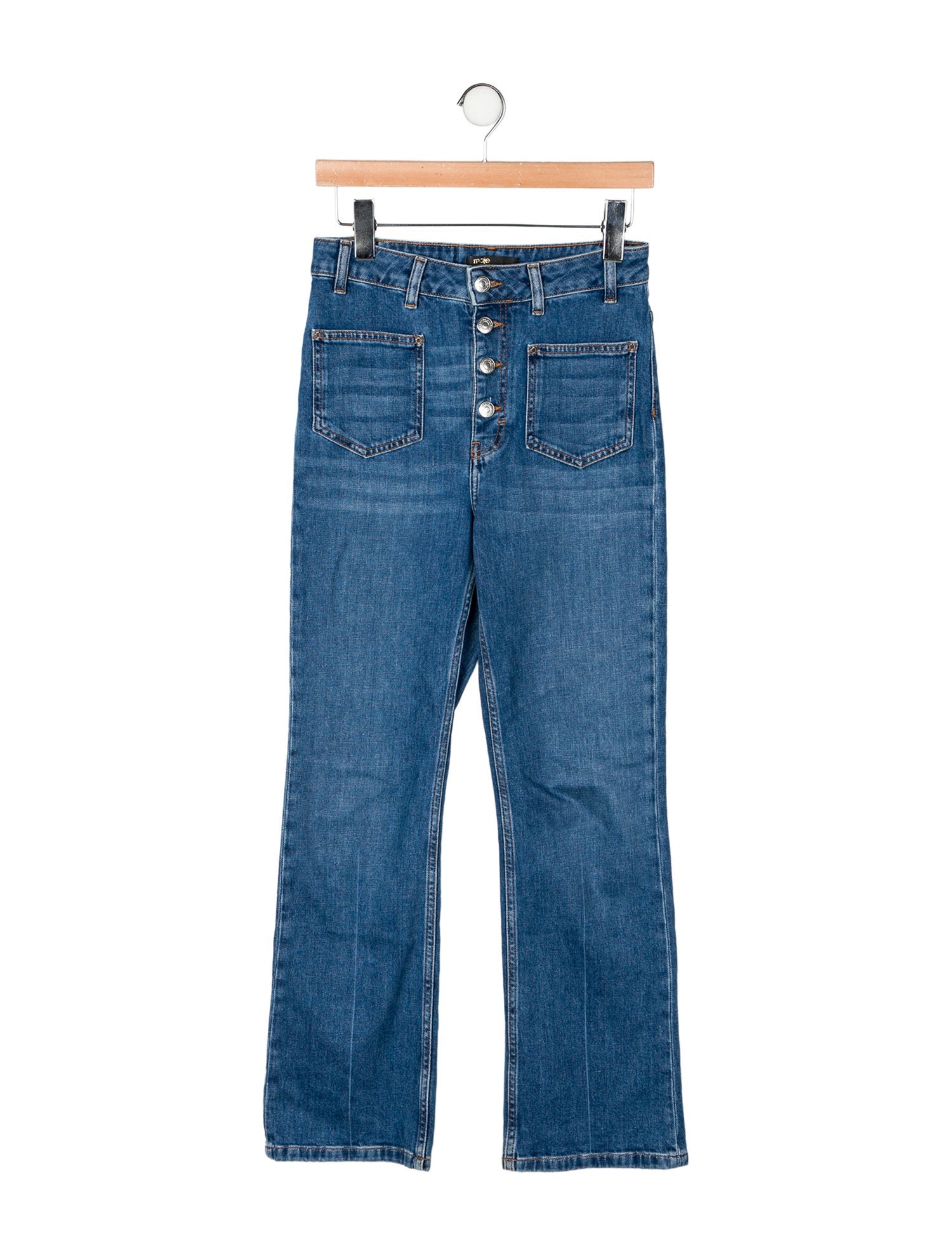 Maje High-Rise Straight Leg Jeans
