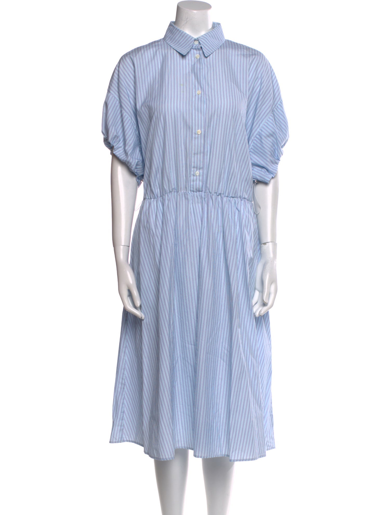 Maje Striped Midi Length Dress